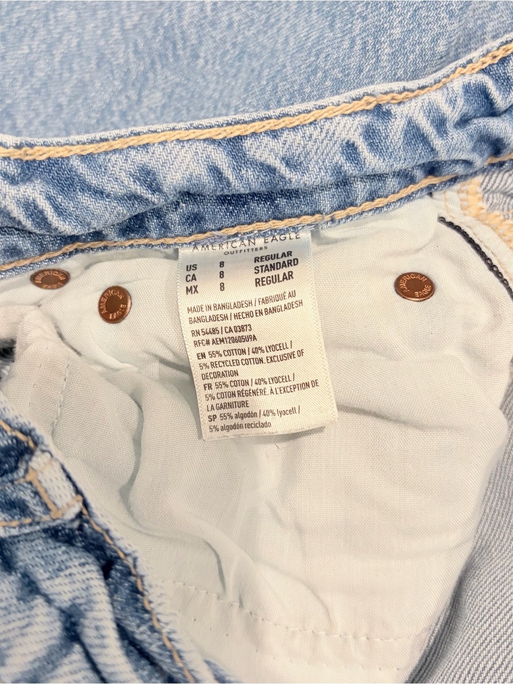 American Eagle Baggy Wide Leg Jeans Y2K Coastal Cowgirl Grungecore 8 - Picture 3 of 14